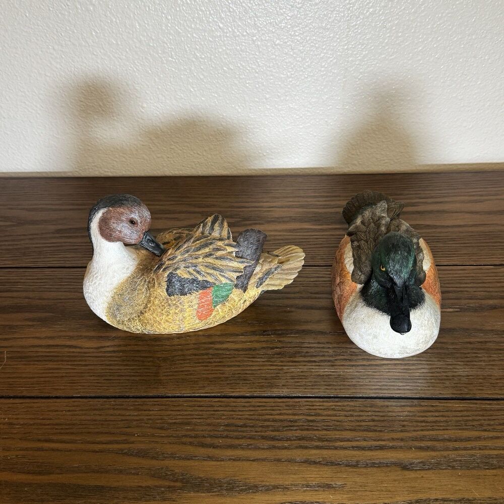 Herco Gift Professional Resin Duck Decoys Figurine Set of 2 Vintage Heavyweight